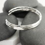 Thin Hammered Cuff Set In Sterling Silver, thumbnail 4 of 7