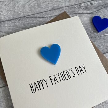 Happy Father's Day Acrylic Heart Card, 2 of 3