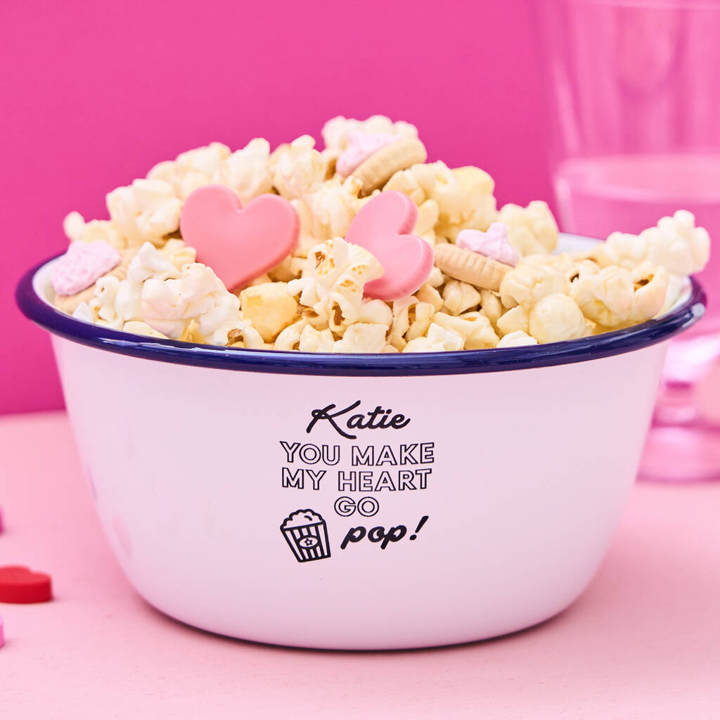 Personalised Couples Popcorn Bowl, 1 of 2
