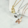 Art Deco Initial Necklace In Silver, Gold Or Rose Gold Colour, thumbnail 11 of 12