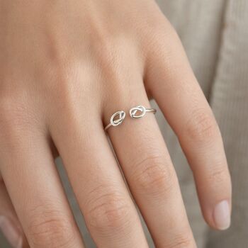 Sterling Silver Open Knot Ring, 3 of 5