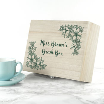 Personalised Floral Teacher's Tea Break Box, 2 of 7