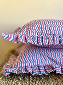 Boho Frill Cushion With Duck Feather Insert, 2 of 3