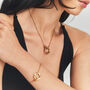 Personalised Glistering Eclipse Pendant In Gold, thumbnail 3 of 8