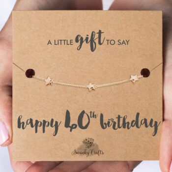 16th Birthday Silver Plated Star Bracelet And Gift Wrap, 8 of 8