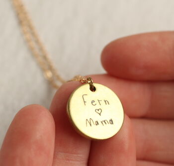 Handwriting Charm Engraved Name Necklace, 2 of 8
