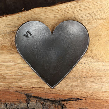 6th Anniversary Gift Decorative Smooth Iron Heart Dish, 5 of 12