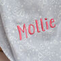 Personalised Grey Heart Baby Blanket, thumbnail 2 of 7