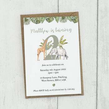 Personalised Jungle Party Invitations, 4 of 4