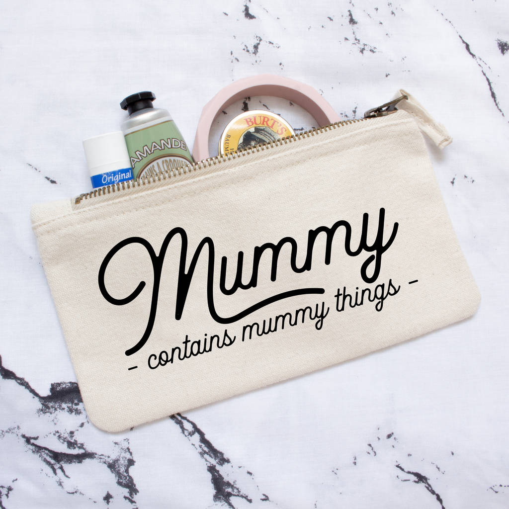 Mummy Things Cotton Bag/Pouch By Blueberry Boo Kids