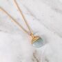 The Orb Aquamarine March Birthstone Necklace, Gold, thumbnail 3 of 8