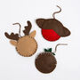 Six Traditional Christmas Baubles Felt Craft Kit, thumbnail 8 of 8