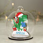 Personalised Wooden Dinosaur Glass Bauble, thumbnail 2 of 4