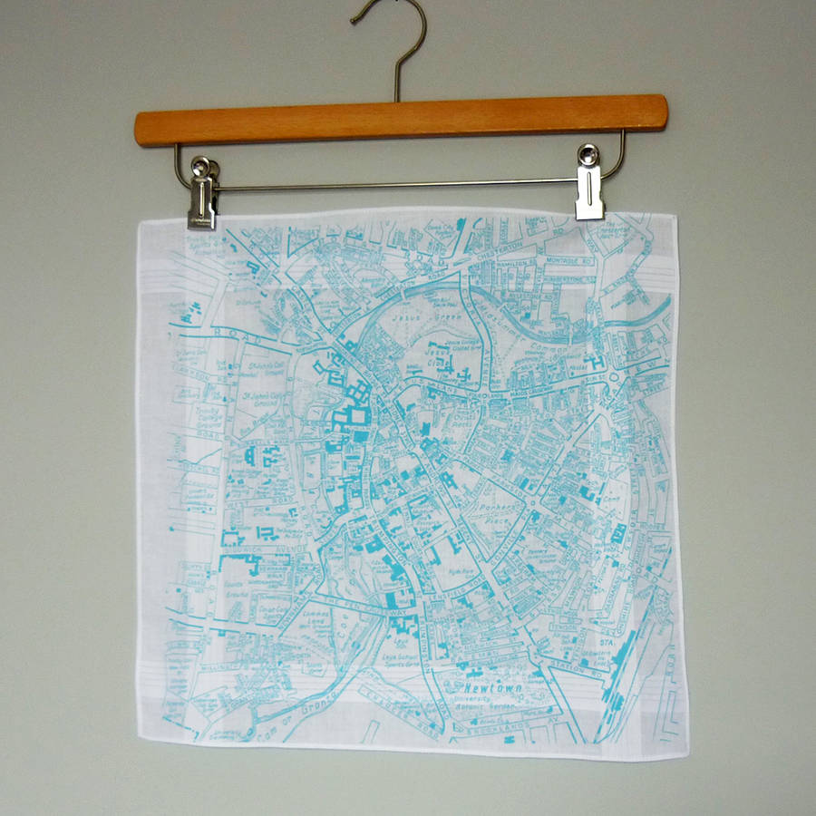 Original Cambridge Hankie Map Handkerchief 
