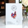 Colourful Hen Chicken Hard Enamel Pin, thumbnail 1 of 8