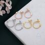 Cobra Snake Hoops Earrings In Sterling Silver, thumbnail 1 of 10
