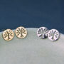 Sterling Silver Or Gold Tree Of Life Disc Stud Earrings, thumbnail 3 of 9