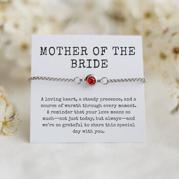 Mother Of The Bride Gift, Personalised Birthstone Bracelet, 12 of 12