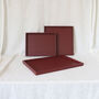 Handmade Dark Red Wooden Serving Tray, Lacquered Ottoman Cover Tray, thumbnail 2 of 11