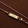 Personalised 18 K Gold Snake Chain Necklace For Men And Women, thumbnail 1 of 7