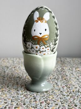 Hand Painted Monogrammed Easter Egg, 6 of 7