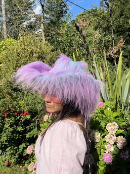 Lilac And Blue Two Tone Fluffy Cowboy Hat, 5 of 9