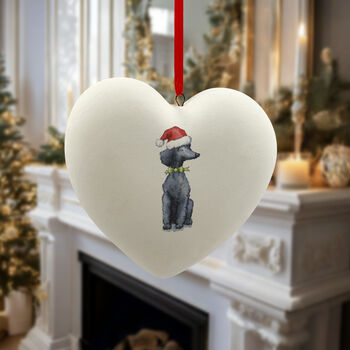 Poodle Black Ceramic Bauble, 4 of 4