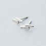 Sterling Silver Lightning Bolt Stud Earrings, thumbnail 2 of 4