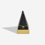 Gold And Black Marble Pyramid Jewellery Peak Large, thumbnail 3 of 4
