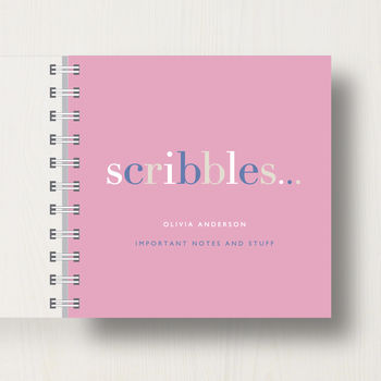 Personalised 'Scribbles' Small Notebook, 9 of 10