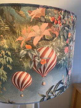 Fantasy Elephant Velvet Lampshade With Hot Air Balloons, 4 of 4