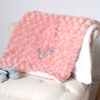 Personalised Thick Dusty Pink Baby Blanket, thumbnail 1 of 6