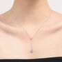 Moonstone Droplet Lariat Pendant Necklace, thumbnail 5 of 11