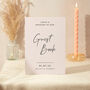 Wedding Guest Book Sign A4 Modern Minimal Script, thumbnail 1 of 5