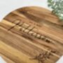 Personalised Engraved Acacia Cheese Board, thumbnail 8 of 8