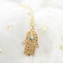 Hamsa Fatima Gold And Silver Plated Dainty Necklace, thumbnail 3 of 7