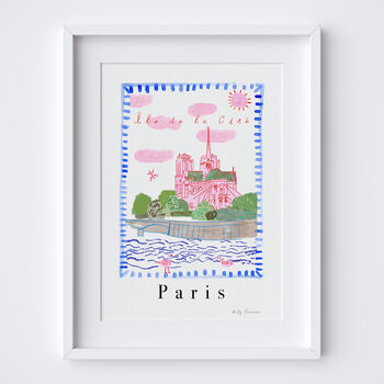 Île De La Cité Art Print, Paris River Seine Scene, 3 of 7