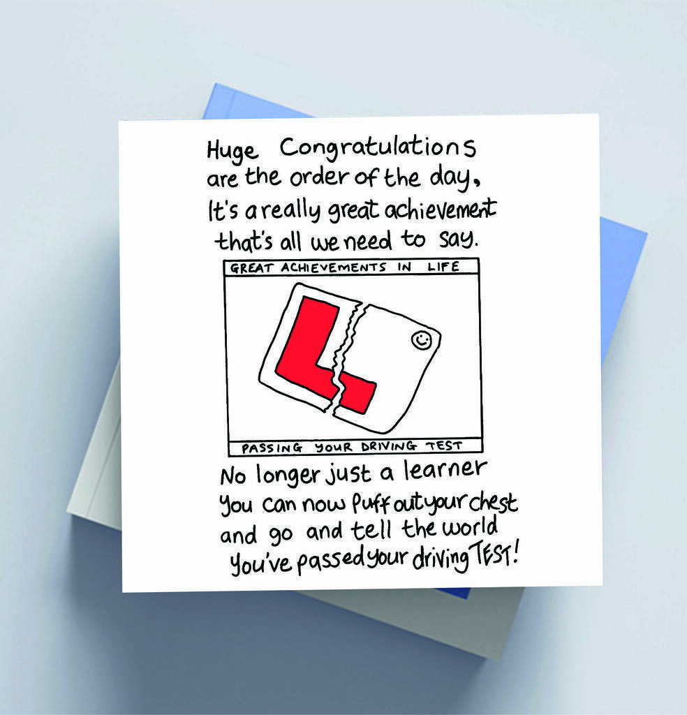 Driving Test Congratulations Card, 1 of 6