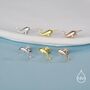 Mismatched Narwhal Unicorn Whale And Dolphin Stud Earrings In Sterling Silver, thumbnail 5 of 12