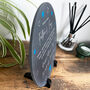 Personalised First Father's Day Circular Slate With Stand 20cm, thumbnail 4 of 6