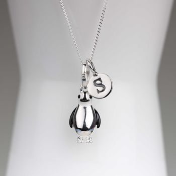 Personalised Solid Silver Penguin Necklace, 2 of 6