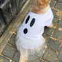 Halloween Ghost Tutu Dog Graphic T Shirt, thumbnail 2 of 5