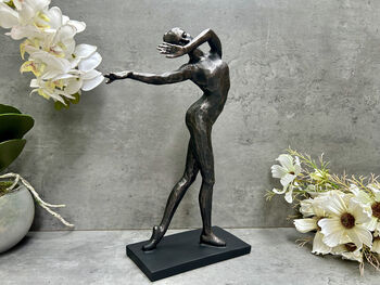 Black Sculpted Dancer Figurine – 29cm Dancing Ornament, 2 of 12