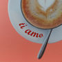 Frothy Love Ti Amo Frothy Heart Card, thumbnail 2 of 2