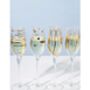 Gold Deco Champagne Flutes Set Of Four, thumbnail 2 of 2