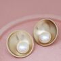 9ct Gold Pearl Earrings. Solid Gold Stud Earrings, thumbnail 10 of 11