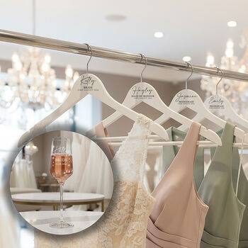 Personalised Classic Wedding Dress Bridal Hanger, 2 of 5