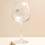 Personalised Gold Name And Birth Flower Gin Glass, thumbnail 2 of 4