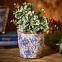 Milburn Blue Floral Plant Pots, thumbnail 3 of 5