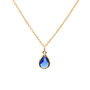 Sapphire Blue Teardrop Pendant Necklace, thumbnail 2 of 4